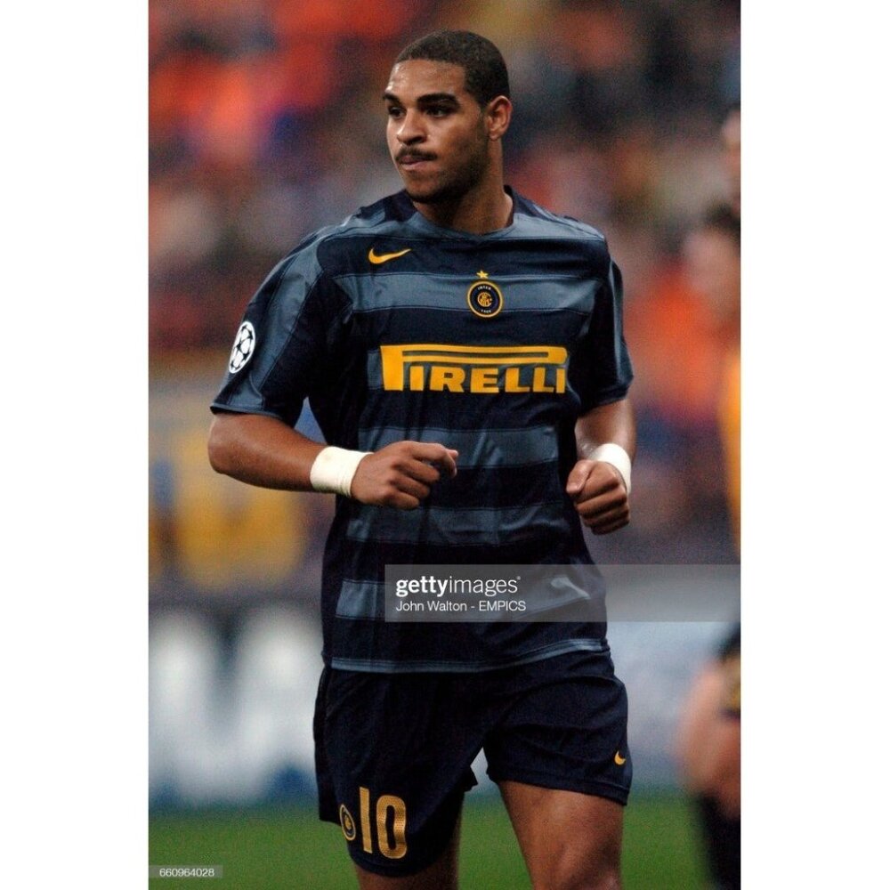 Adriano Inter Milan 2004 2005 2006 Third UEFA Soccer Jersey Shirt L - Picture 9 of 9